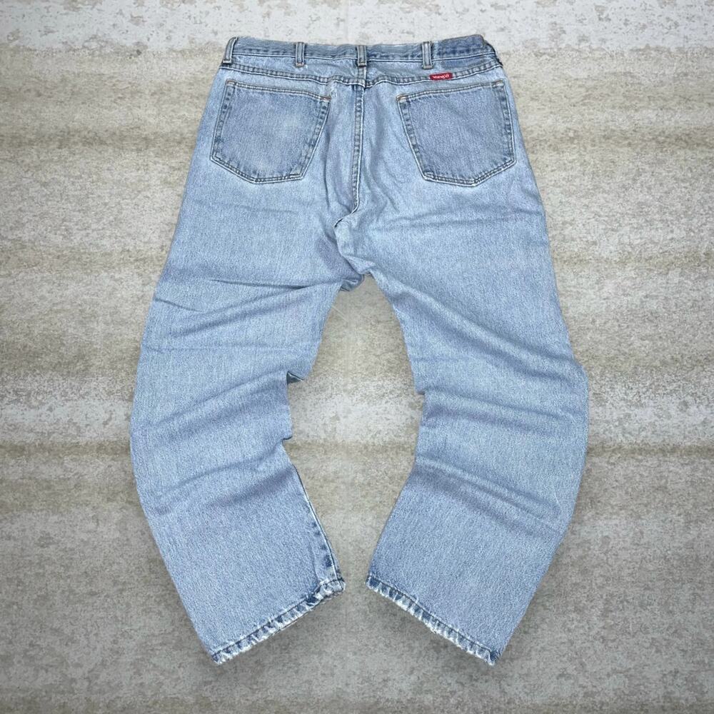 Vintage Y2K Wrangler Jeans 34x28 Relaxed Fit Light Wash Work Wear Denim